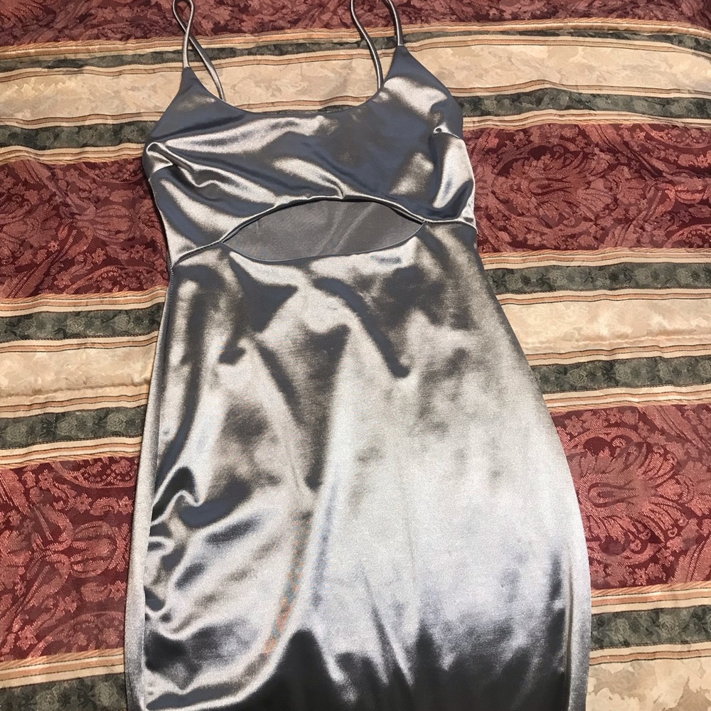 Silver peep hole dress